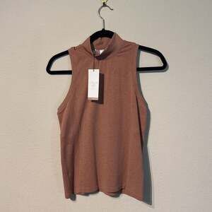 NWT Calia Golf Seamless Sleeveless Mock Dark Orange Women's Sz Small